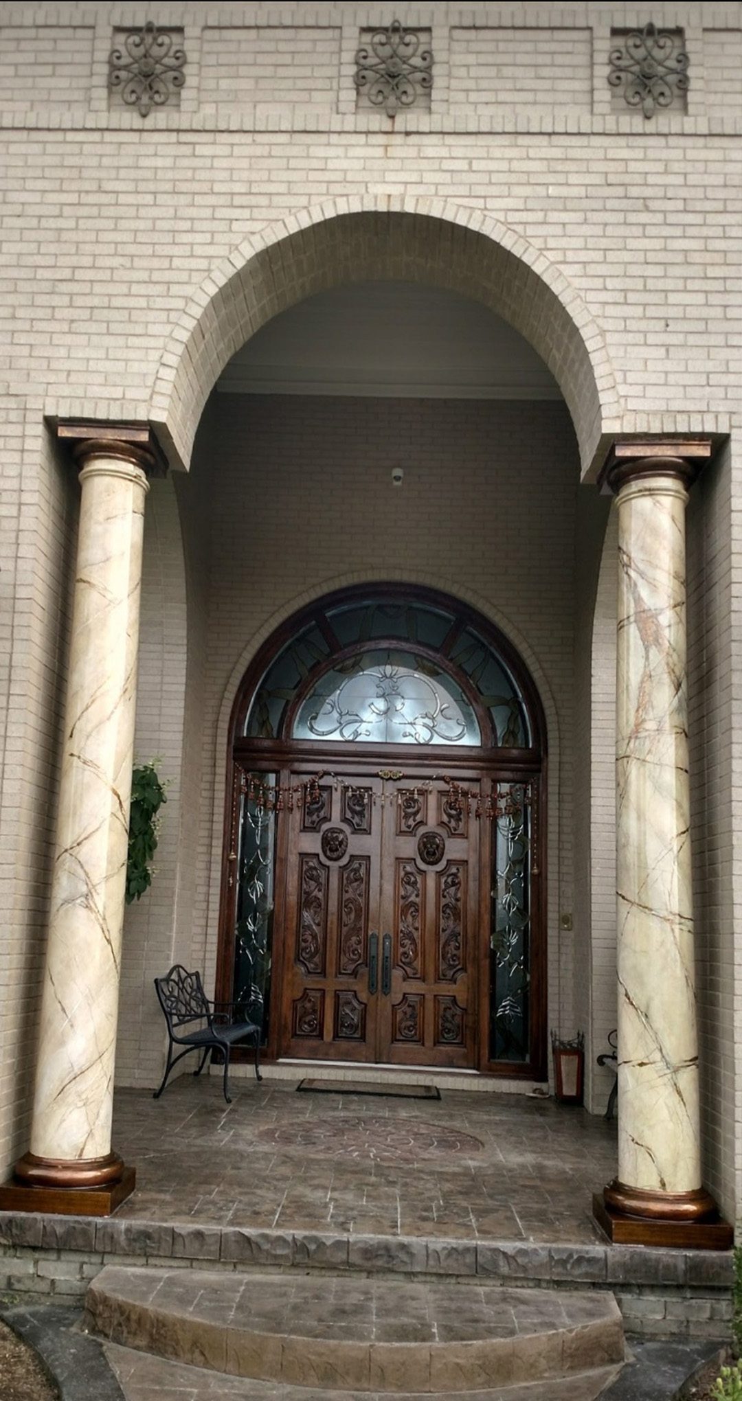 Beautiful faux marble columns