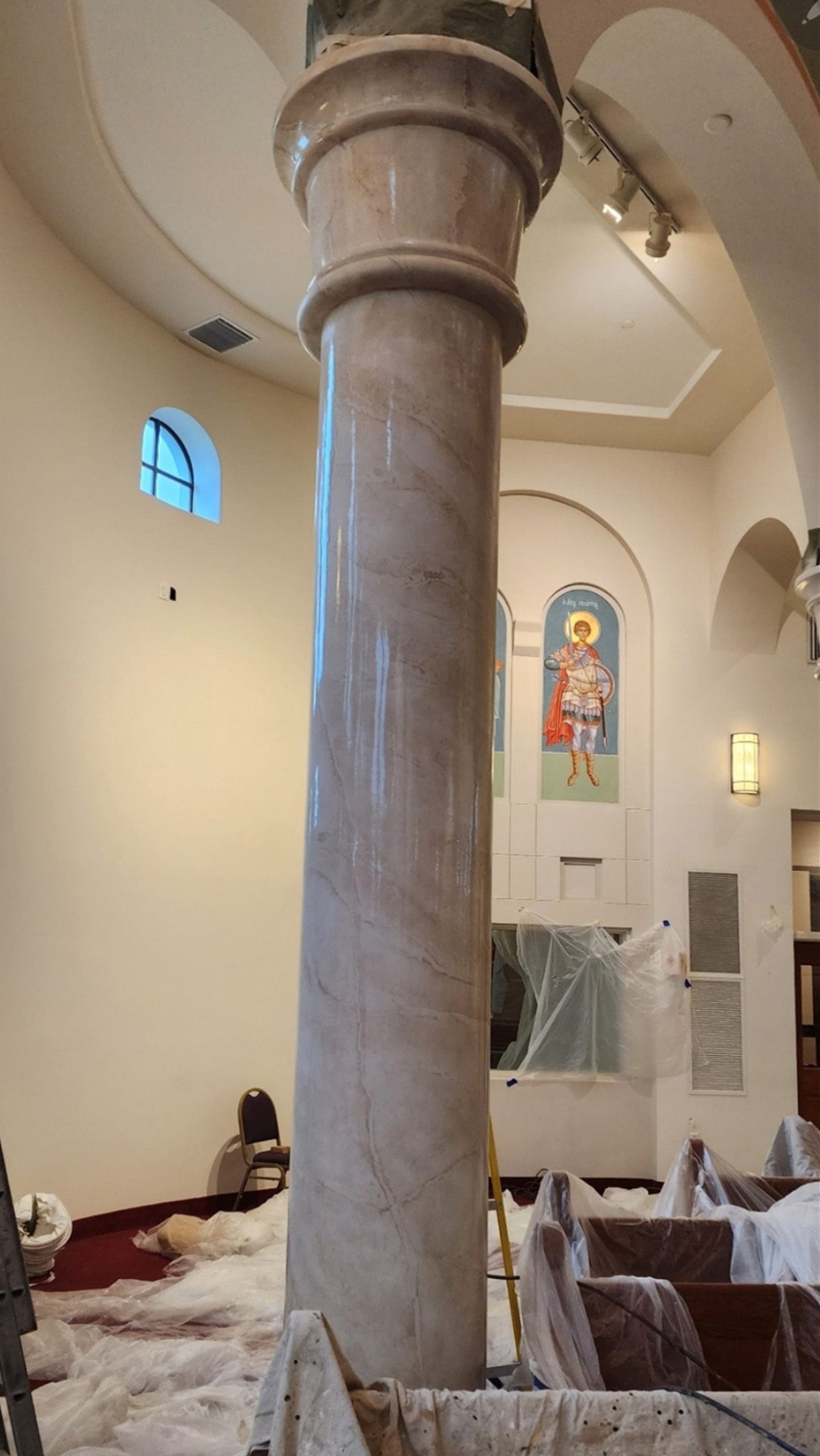 Marbleized Columns